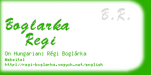 boglarka regi business card