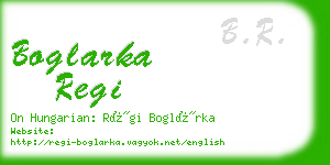 boglarka regi business card